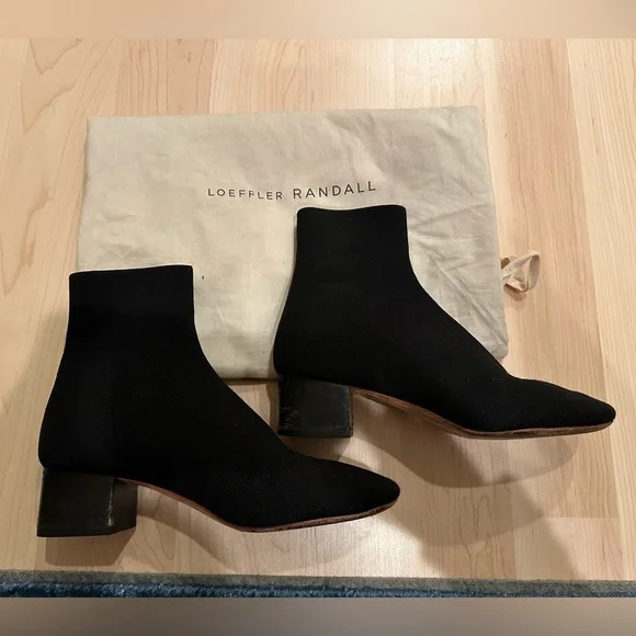 Loeffler Randall Carter Ankle Boots sock knit black - Picture 4 of 5